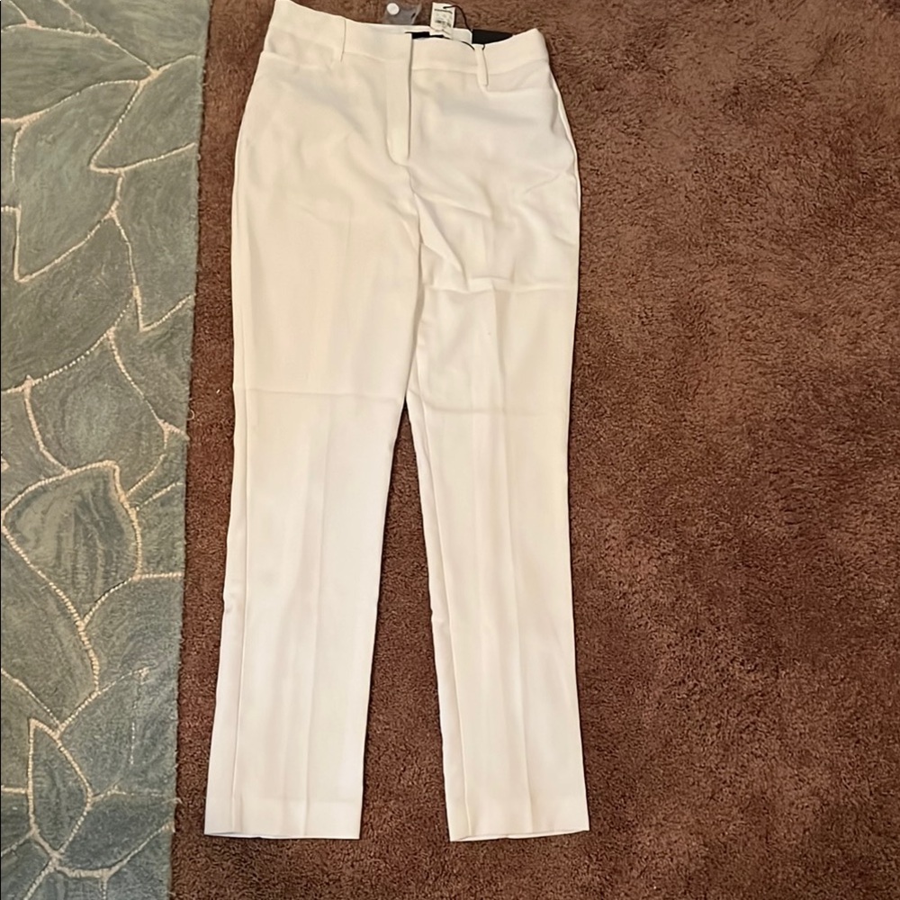 Express White Straight Leg Pants NWT